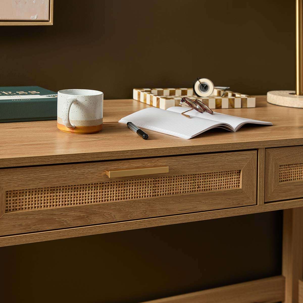 Noosa Rattan Desk - Natural