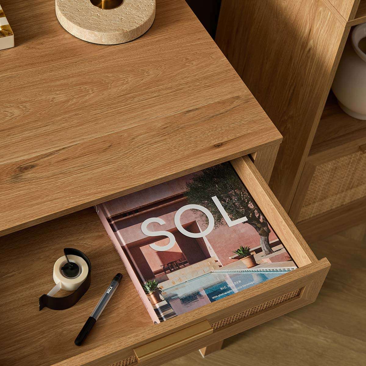 Noosa Rattan Desk - Natural