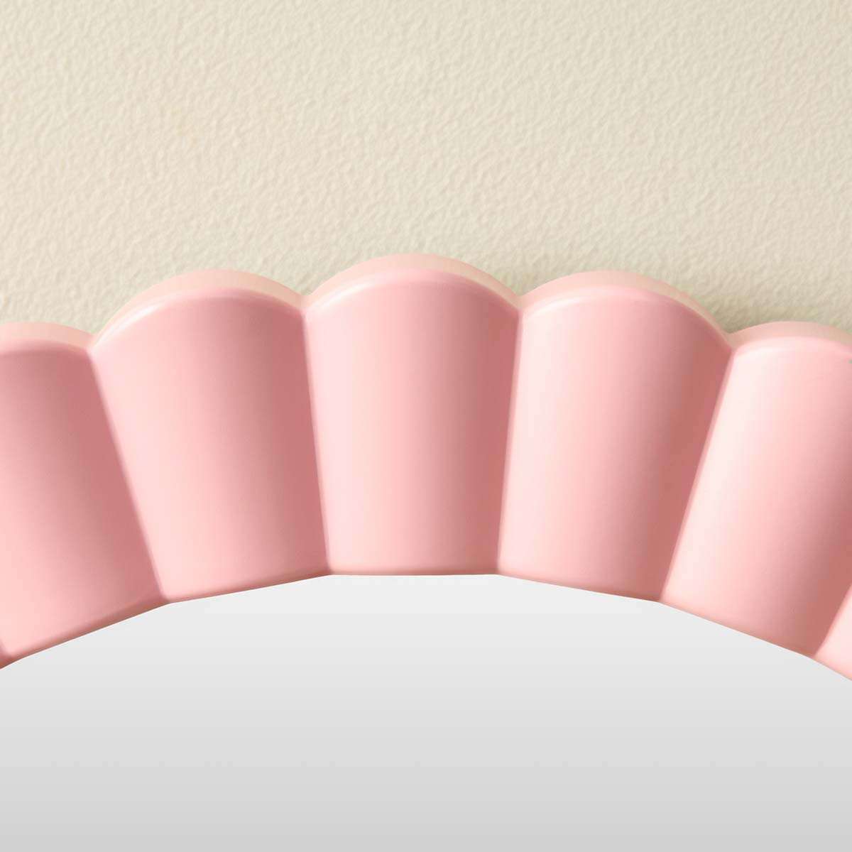 Kaia Shell Edge Wall Mirror - Pink