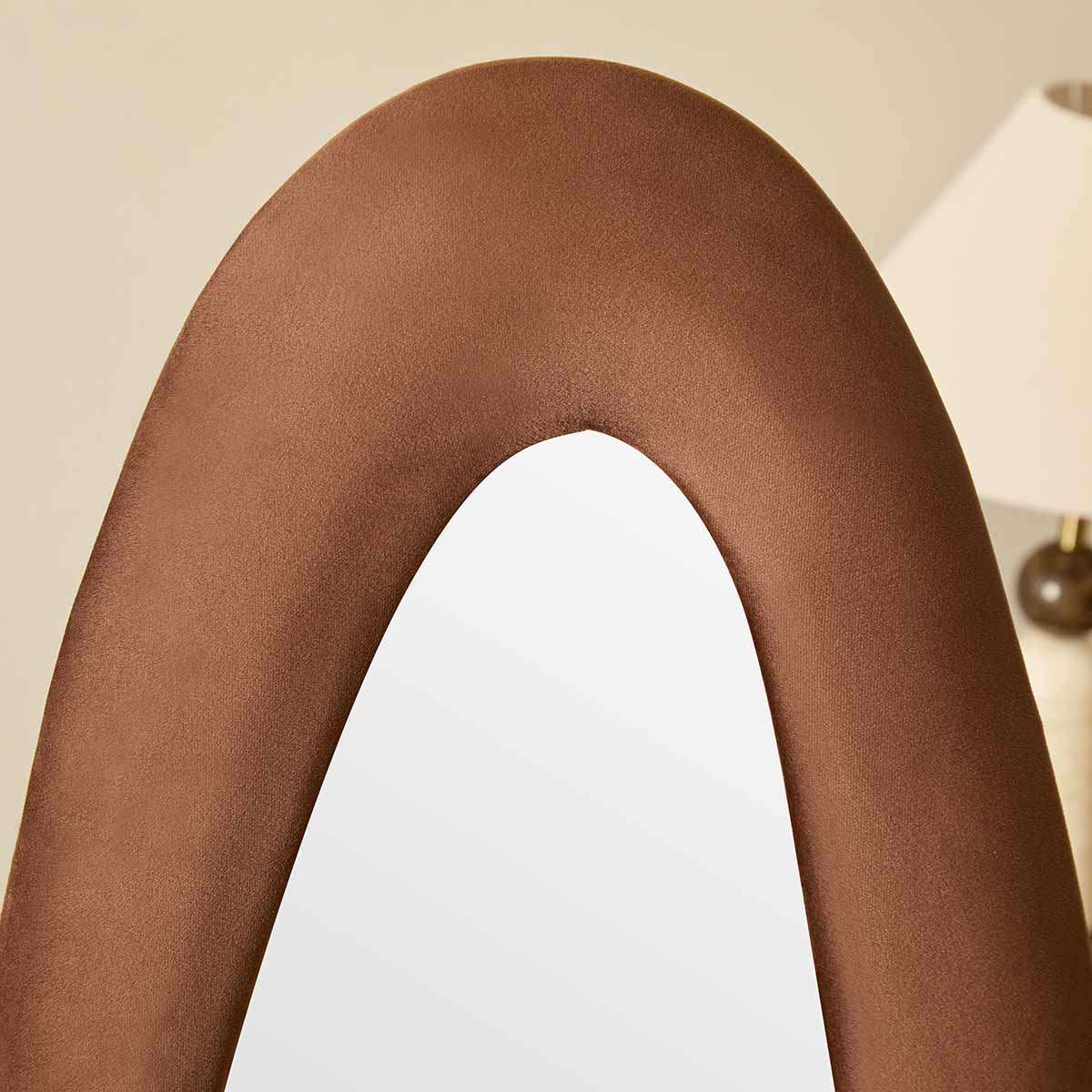 Lennon Upholstered Full Length Mirror - Chocolate