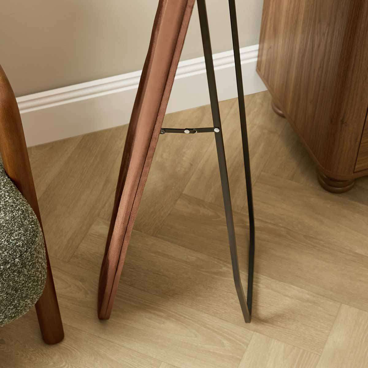 Lennon Upholstered Full Length Mirror - Chocolate