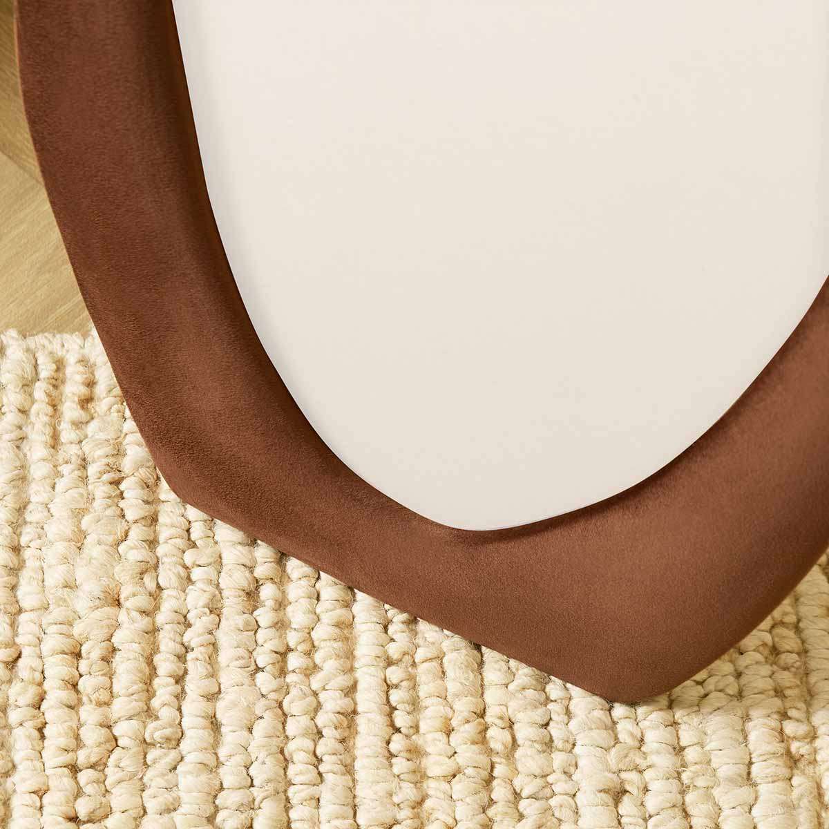 Lennon Upholstered Full Length Mirror - Chocolate