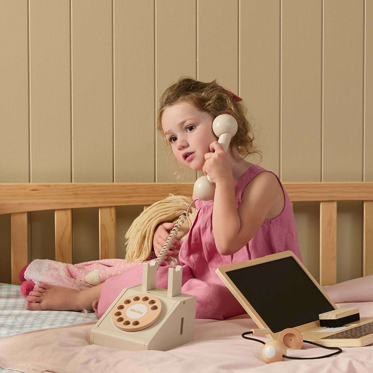 Mocka Retro Phone - Cream