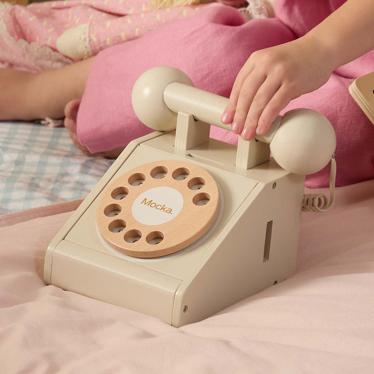 Mocka Retro Phone - Cream