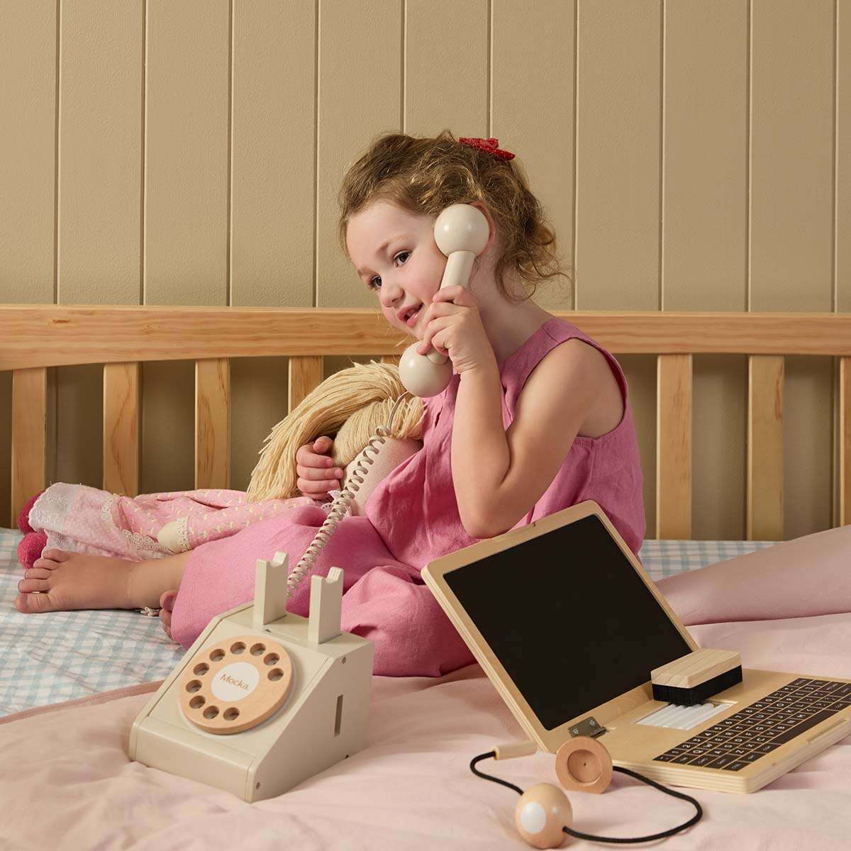 Mocka Retro Phone - Cream