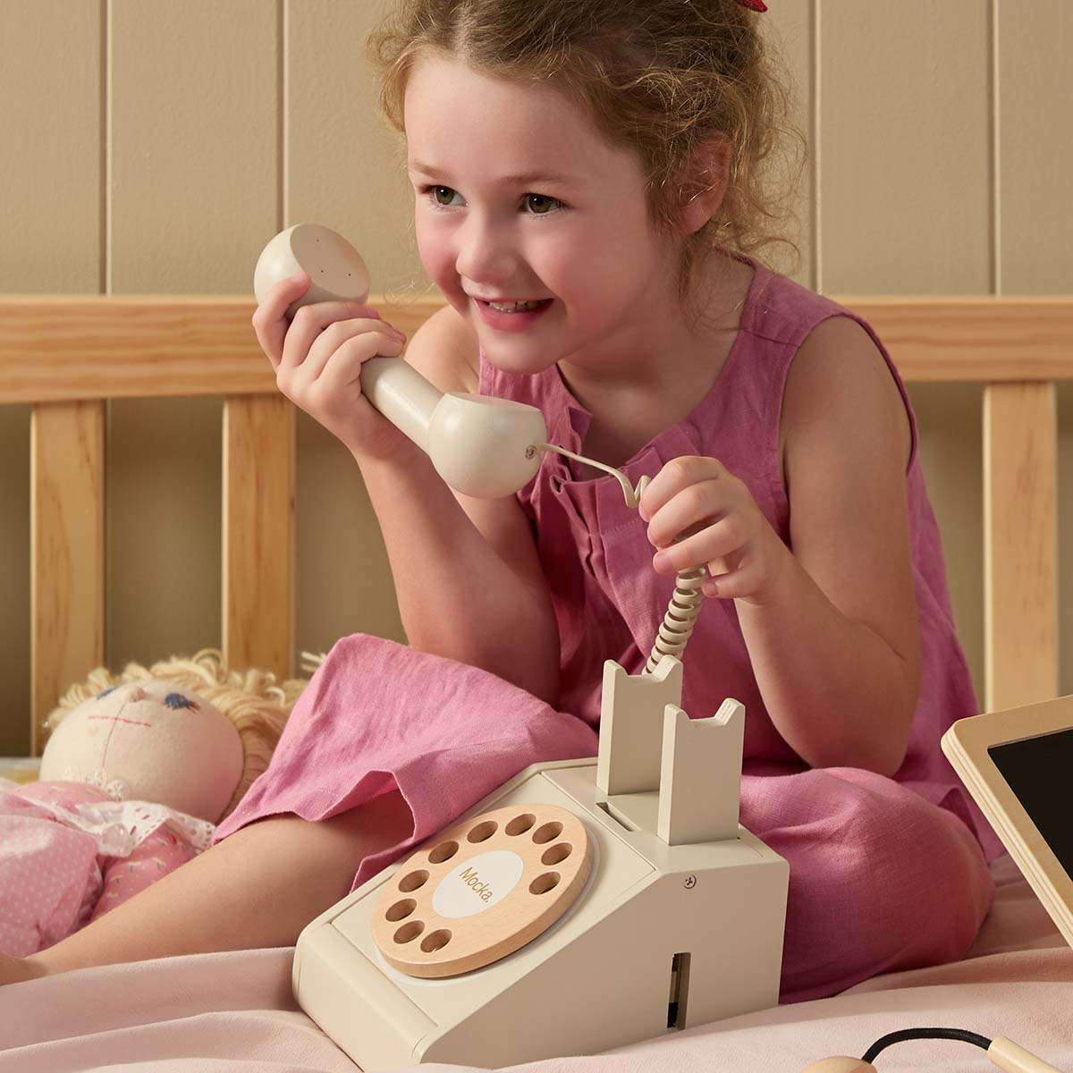 Mocka Retro Phone - Cream