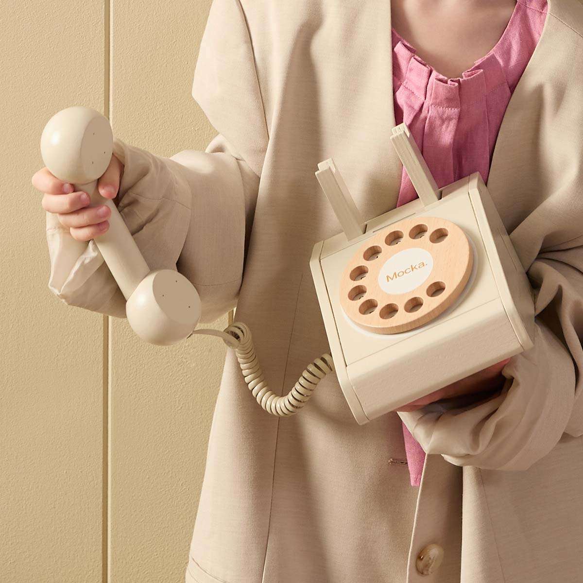 Mocka Retro Phone - Cream