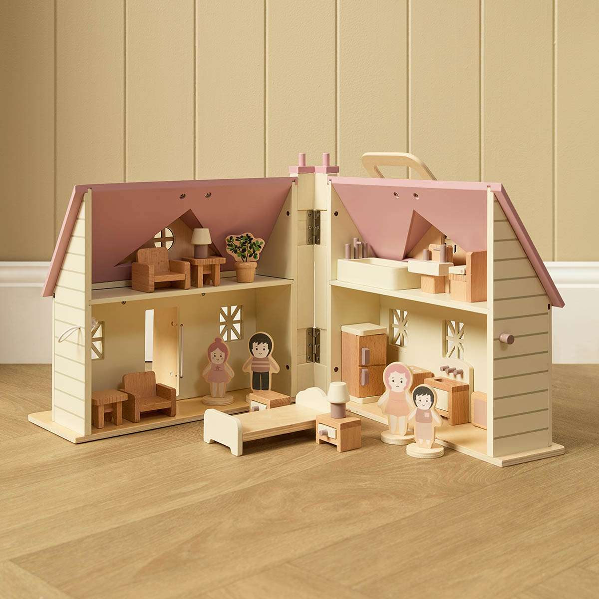 Carry Me Mini Dollhouse 14 Piece Set