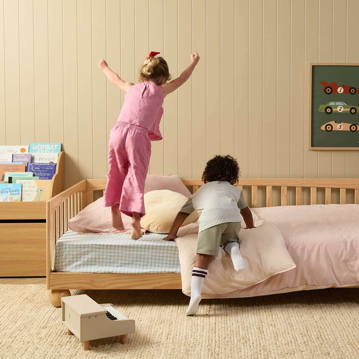 Blake Toddler 2 in 1 King Single Bed - Natural