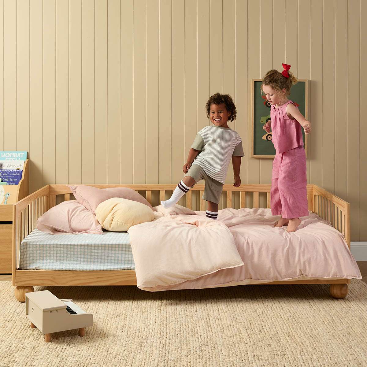 Blake Toddler 2 in 1 King Single Bed - Natural