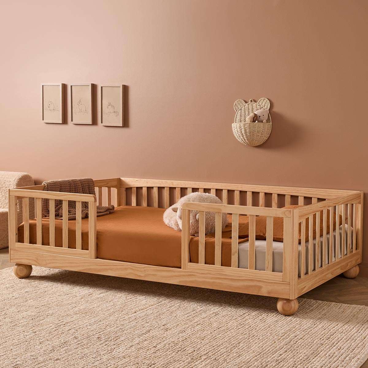 Blake Toddler 2 in 1 King Single Bed - Natural