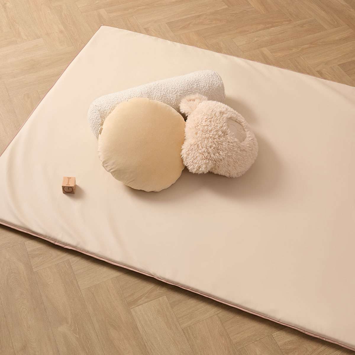 Padded Play Mat Reversible - Cream/Tan Spot