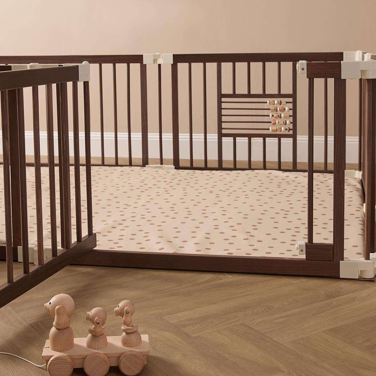 Play Pen with Beads - Hazelnut