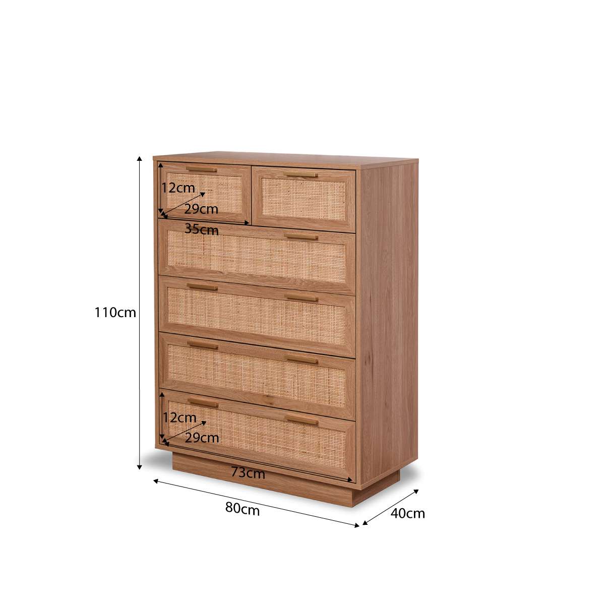 Noosa Rattan Tallboy - Natural