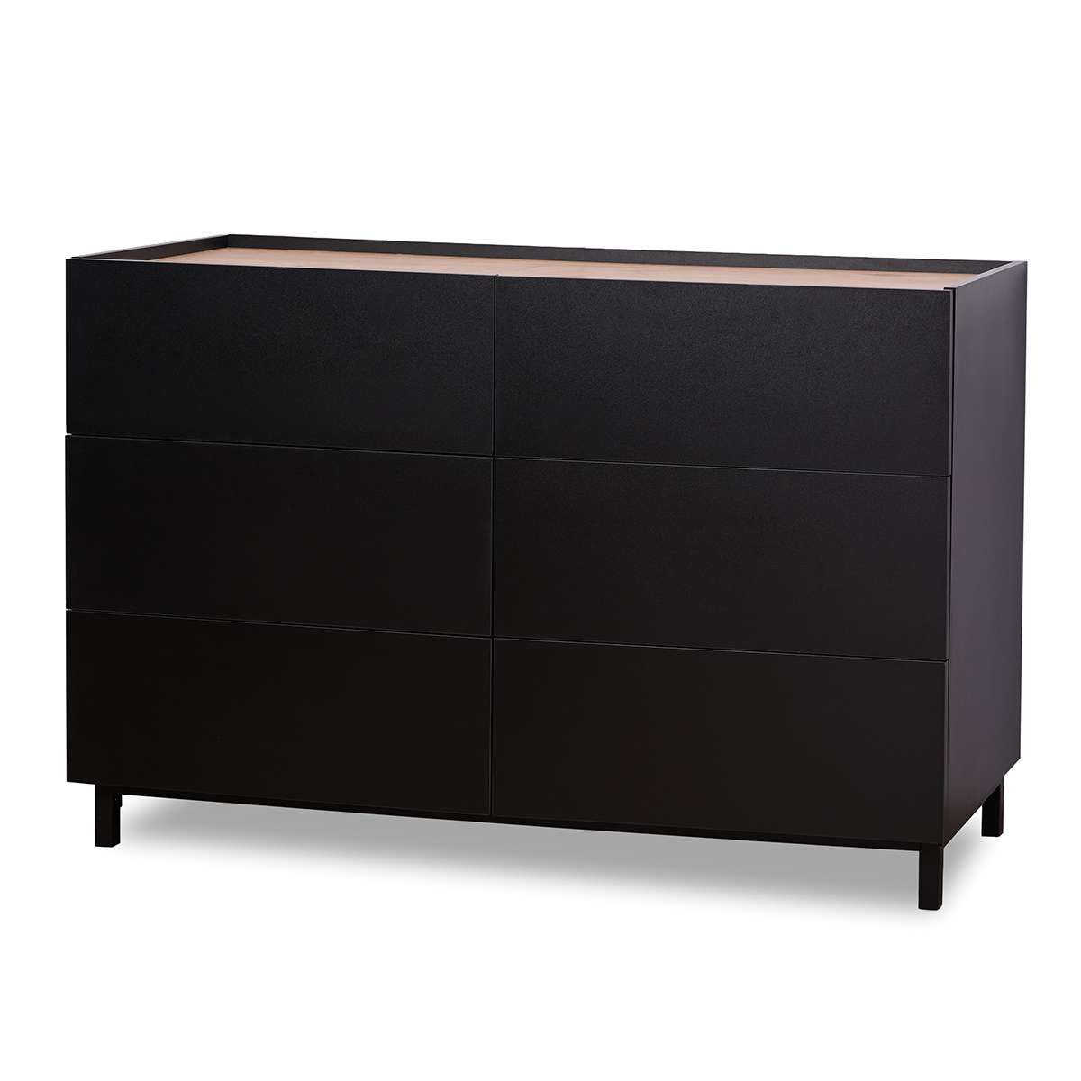 Murphy Six Drawer - Black/Natural