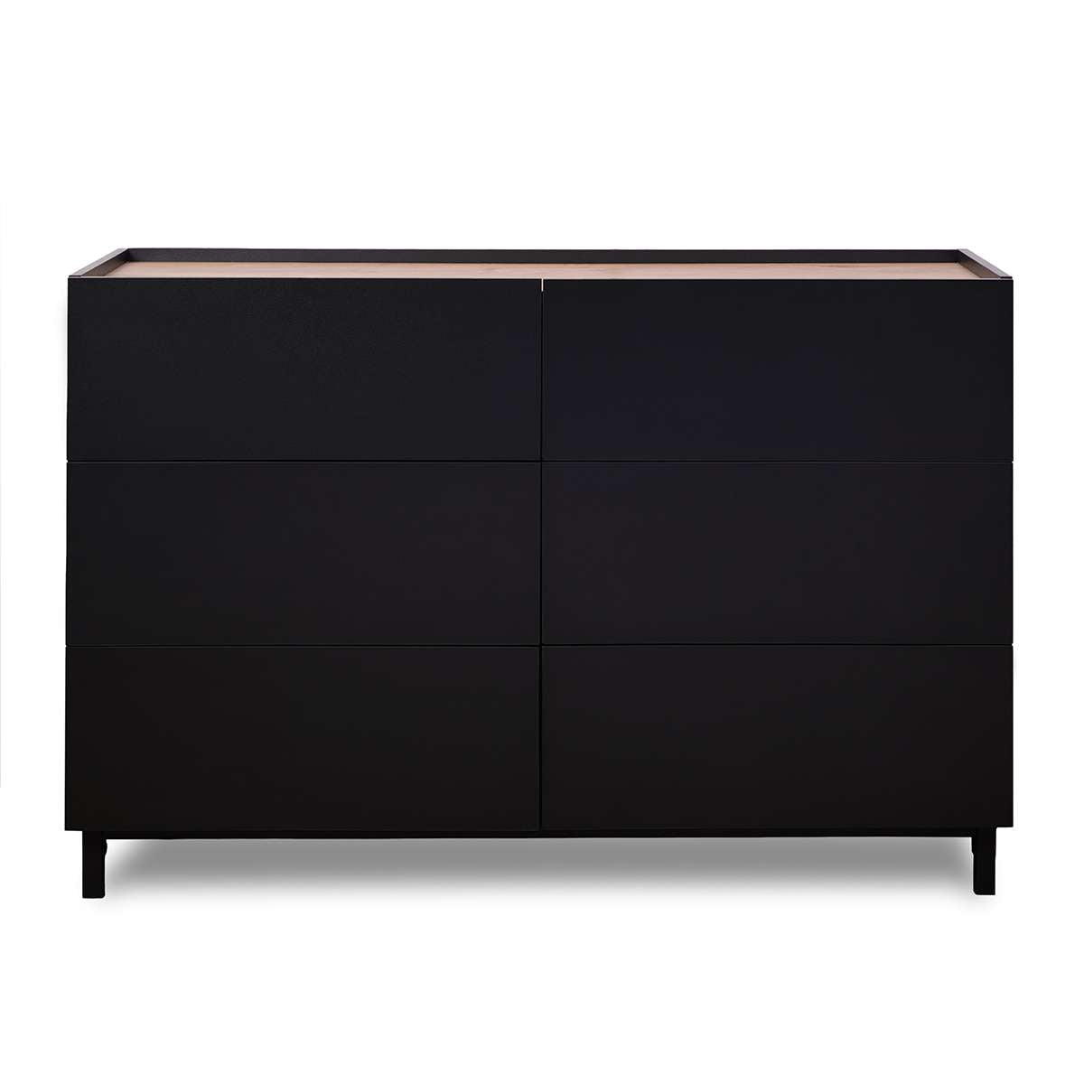 Murphy Six Drawer - Black/Natural