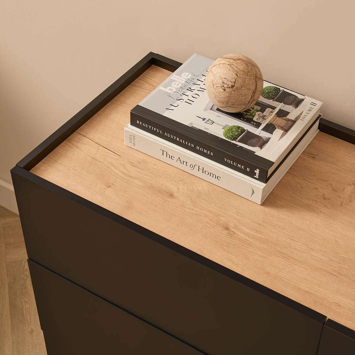 Murphy Six Drawer - Black/Natural