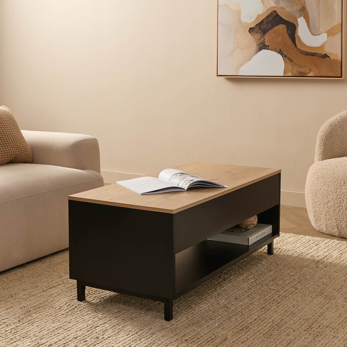 Murphy Coffee Table - Black/Natural