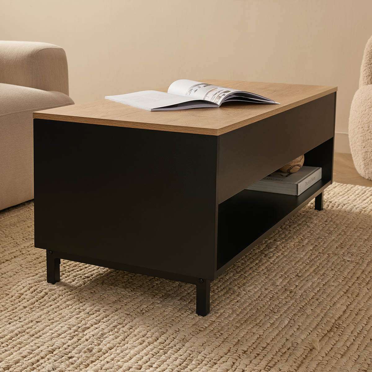 Murphy Coffee Table - Black/Natural