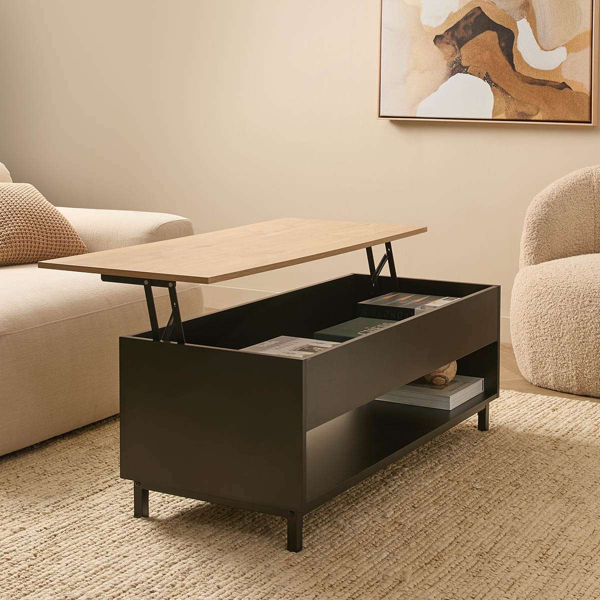 Murphy Coffee Table - Black/Natural