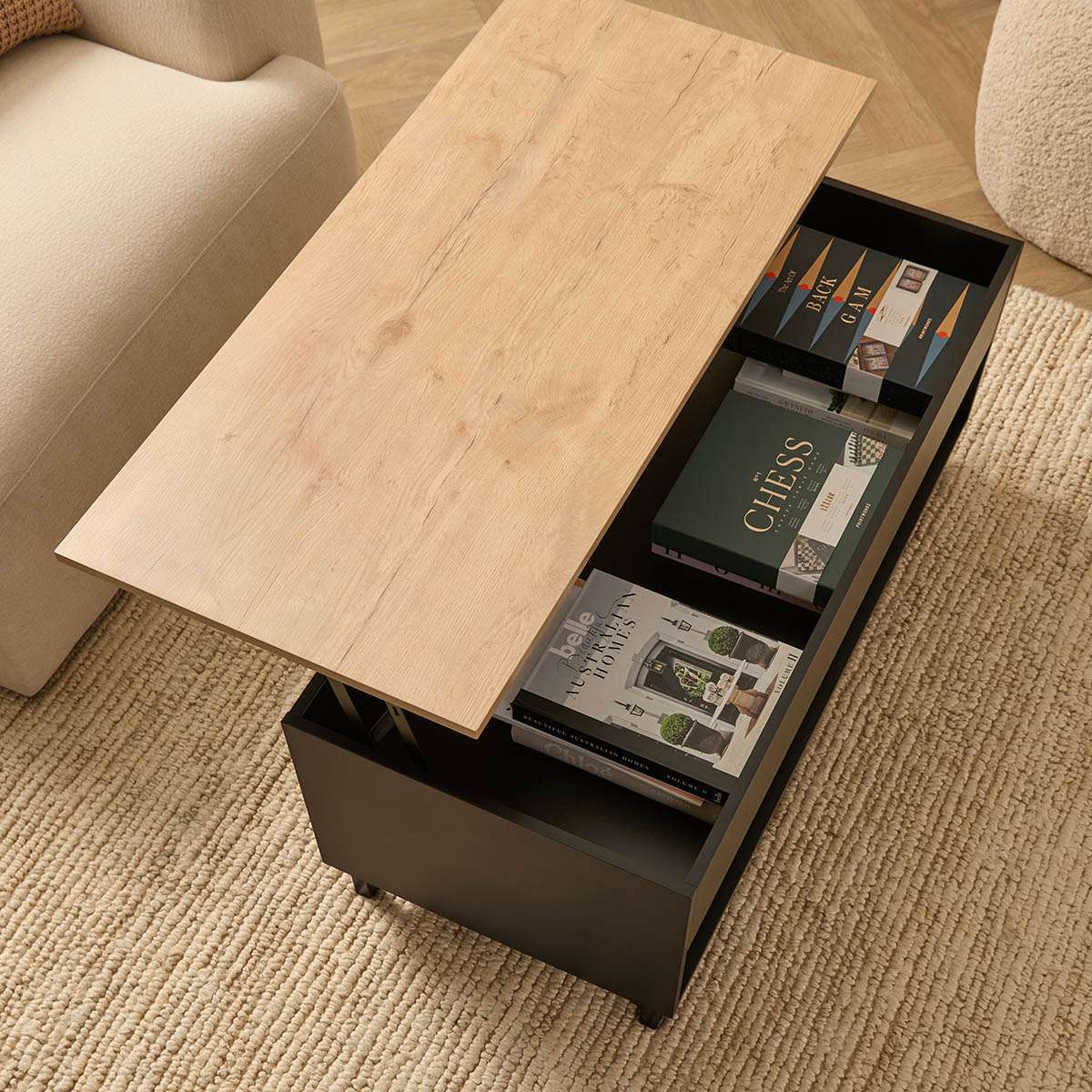Murphy Coffee Table - Black/Natural