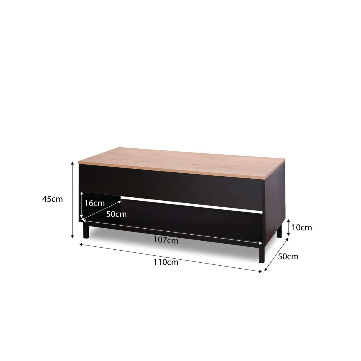 Murphy Coffee Table - Black/Natural