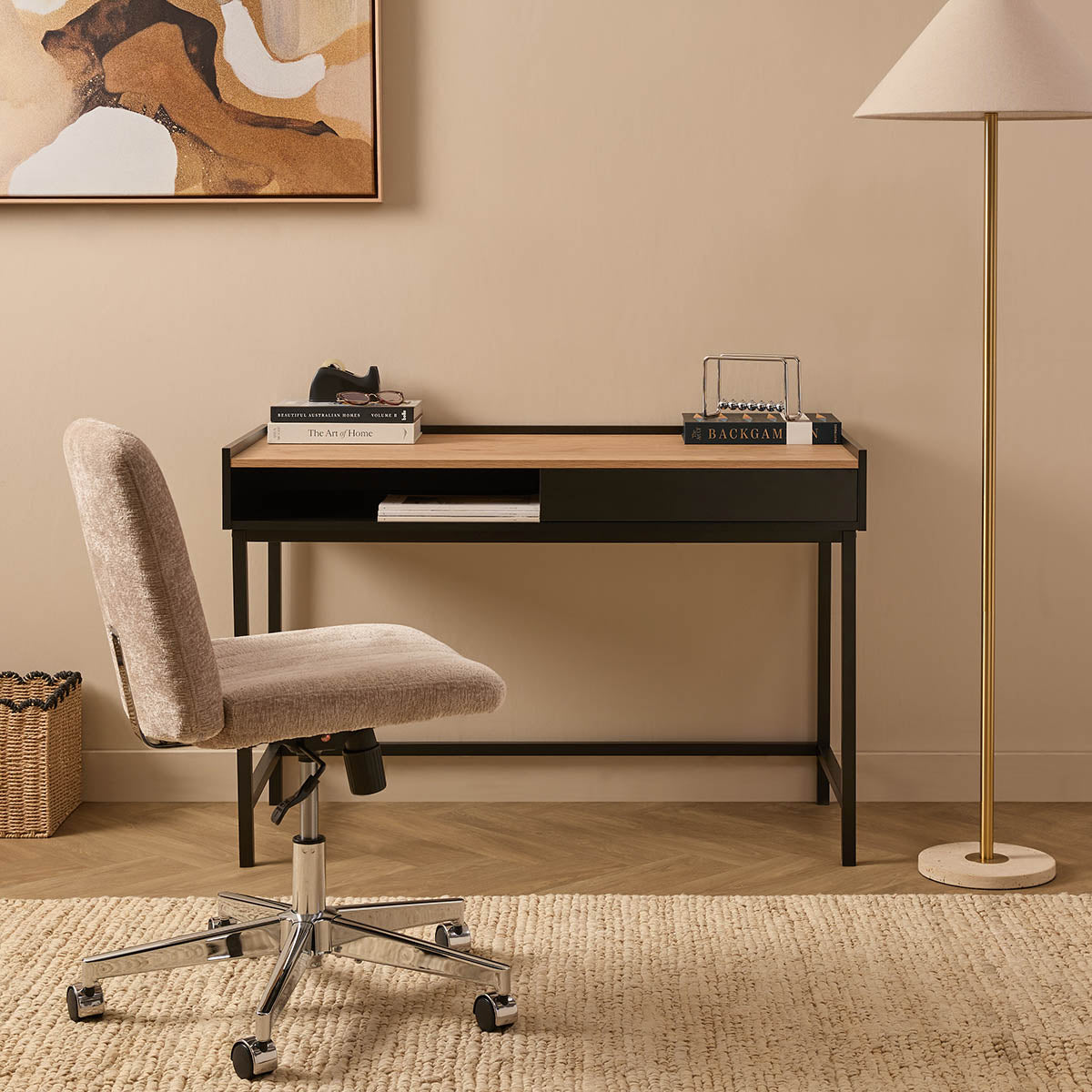 Murphy Desk - Black/Natural