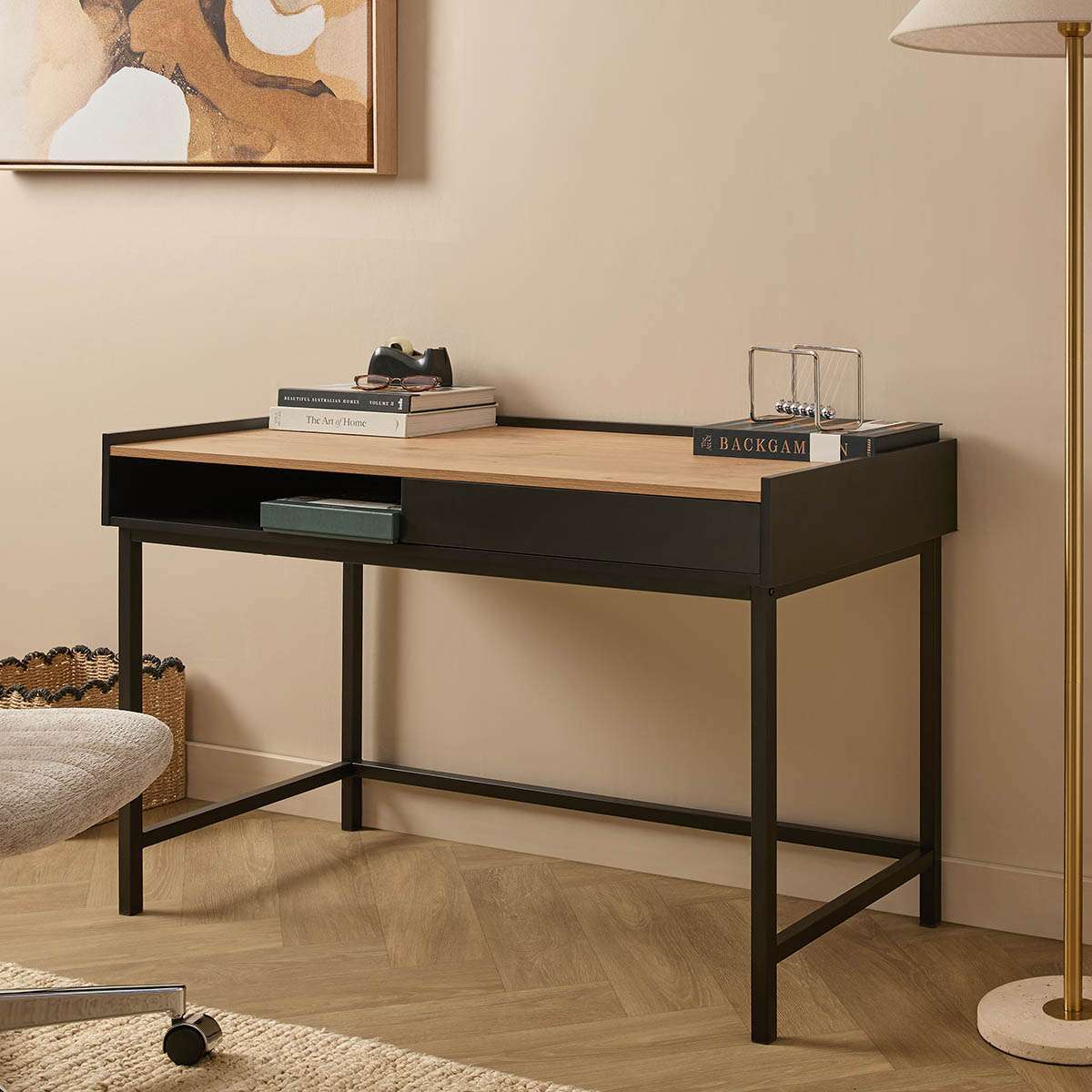 Murphy Desk - Black/Natural