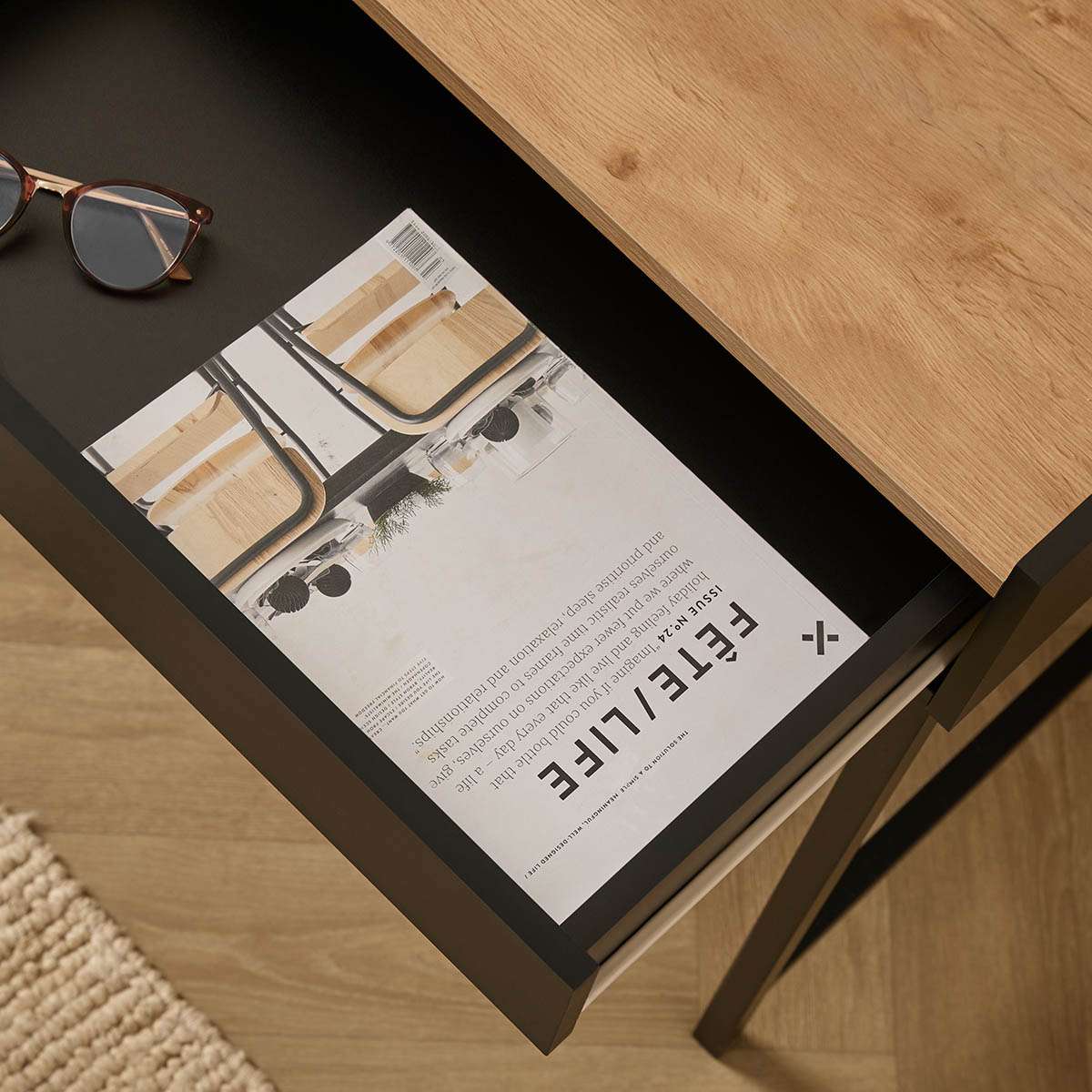 Murphy Desk - Black/Natural