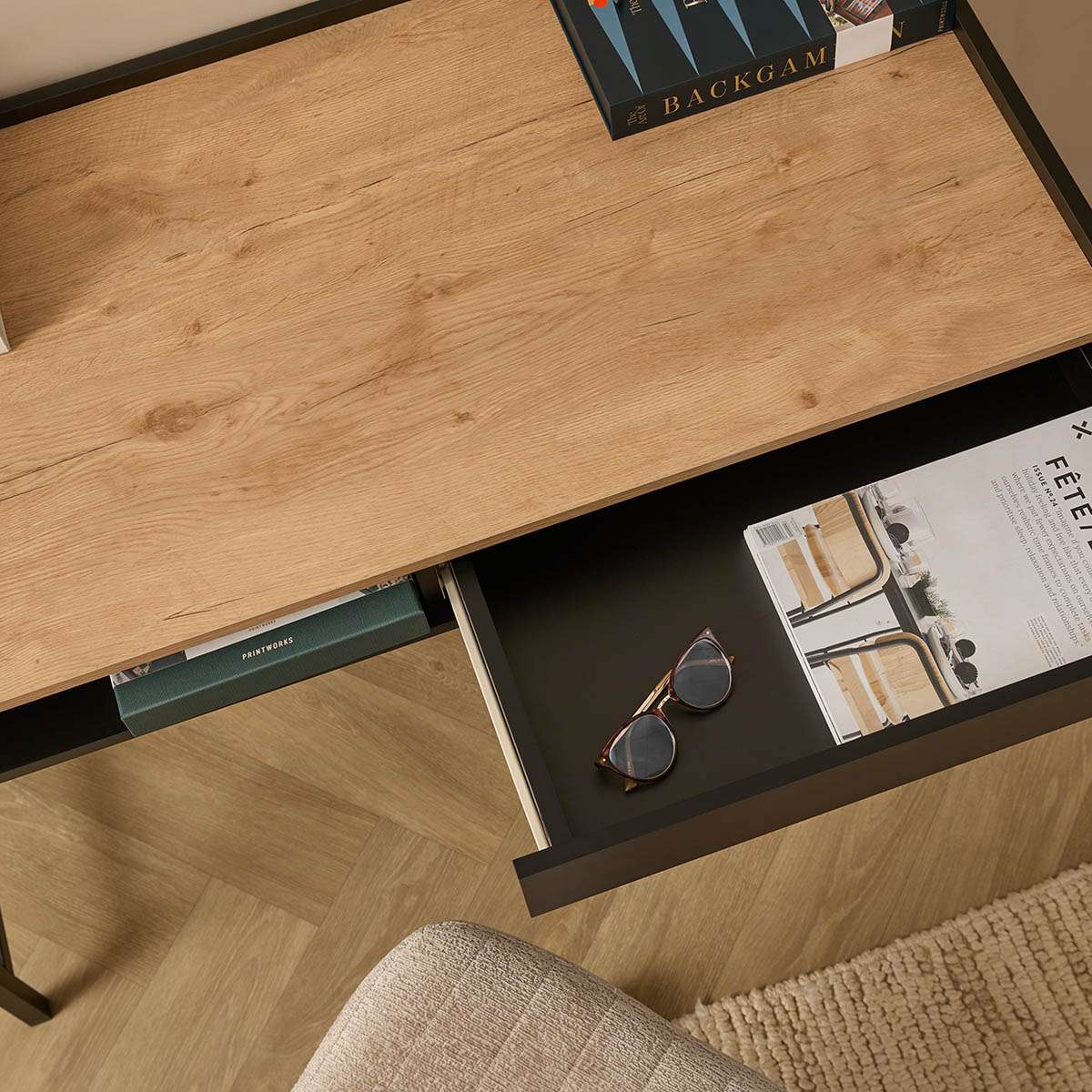 Murphy Desk - Black/Natural