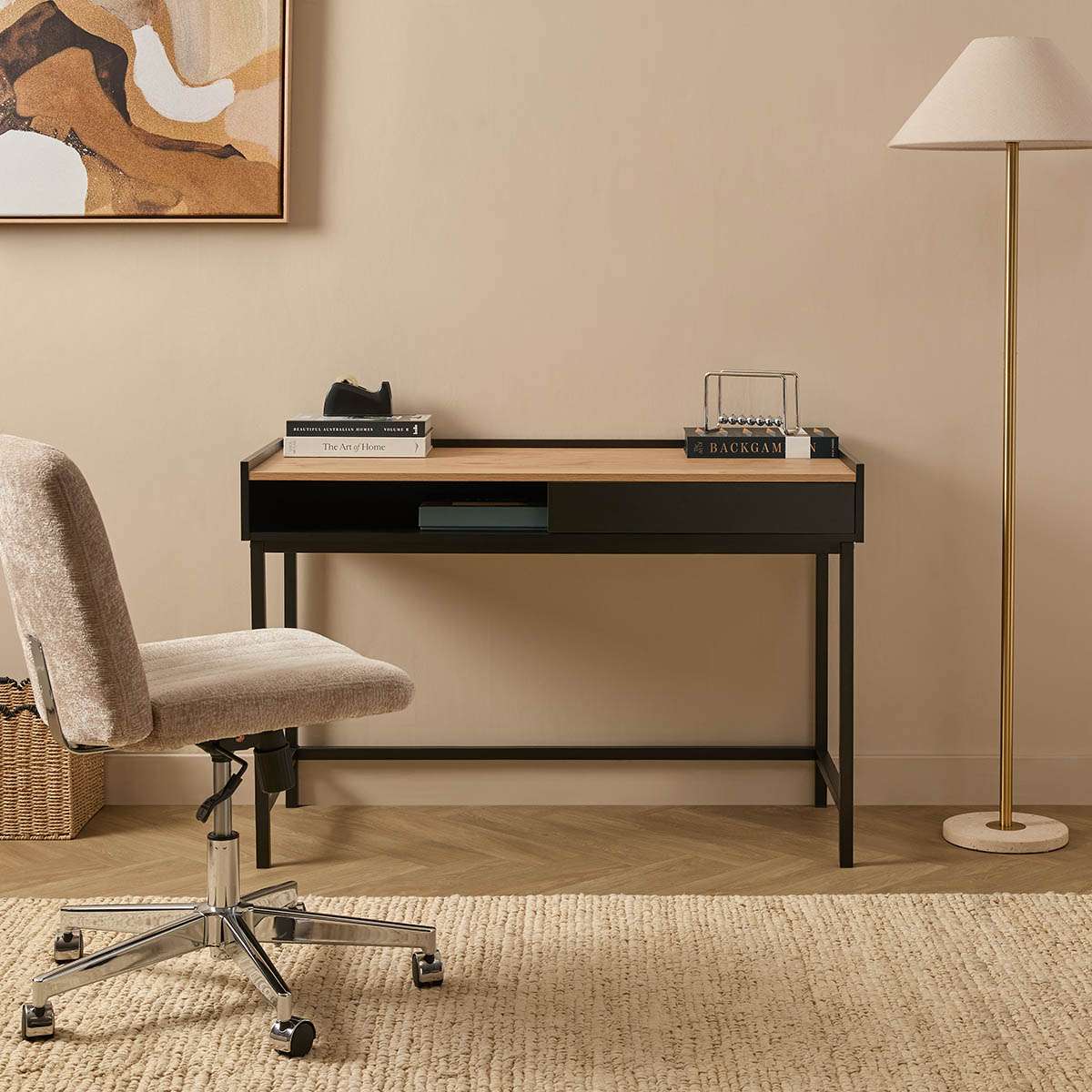 Murphy Desk - Black/Natural