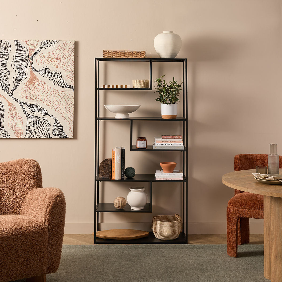 Alvar Tall Metal Shelf - Black