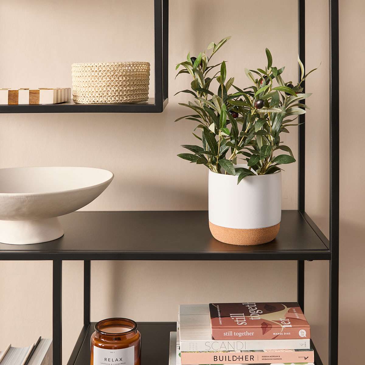 Alvar Tall Metal Shelf - Black