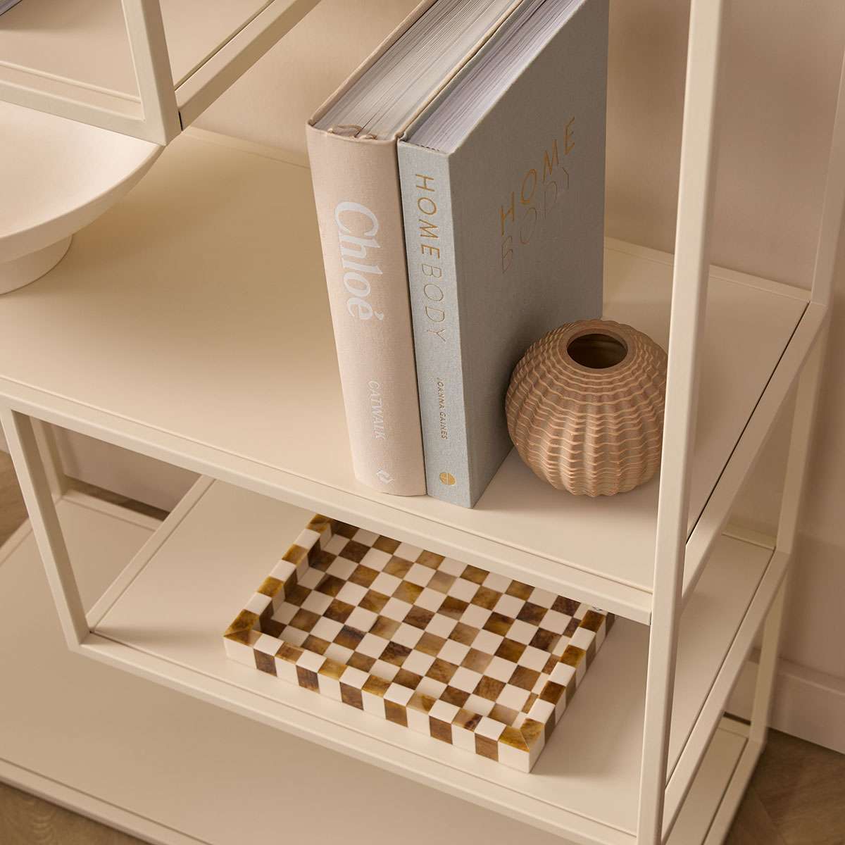 Alvar Tall Metal Shelf - Beige