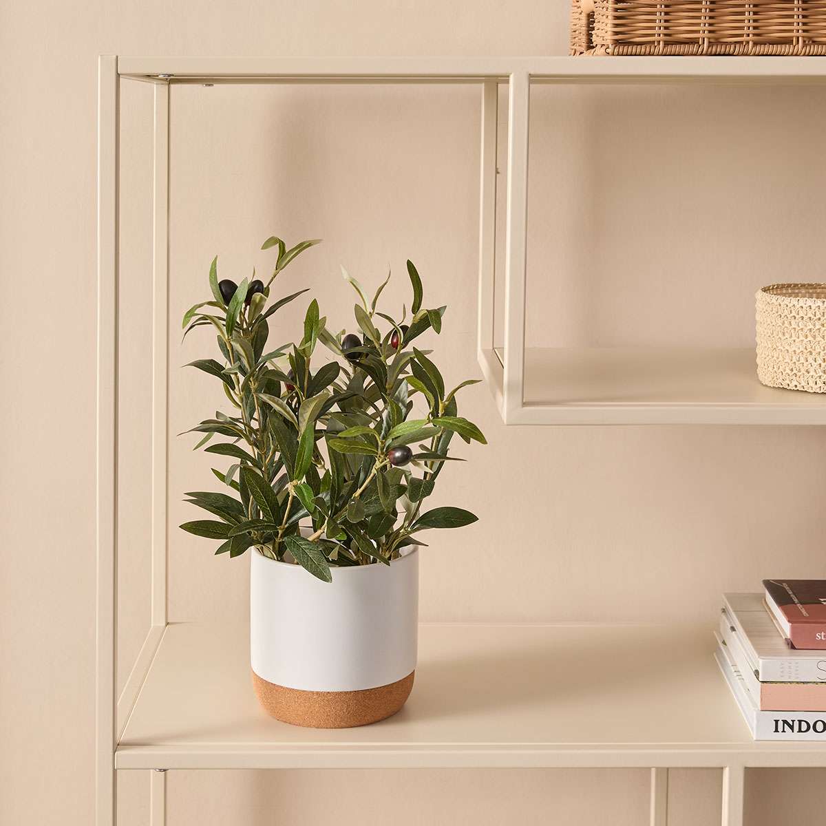 Alvar Tall Metal Shelf - Beige