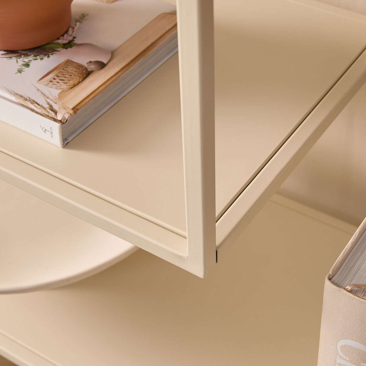 Alvar Tall Metal Shelf - Beige