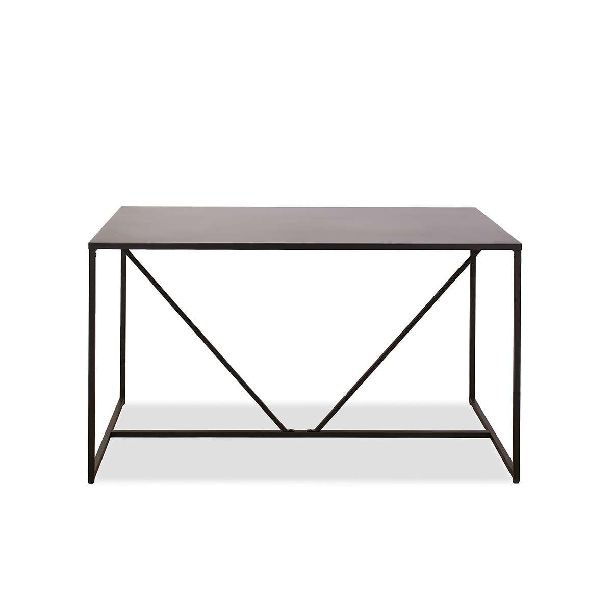 Alvar Metal Four Seater Dining Table - Black
