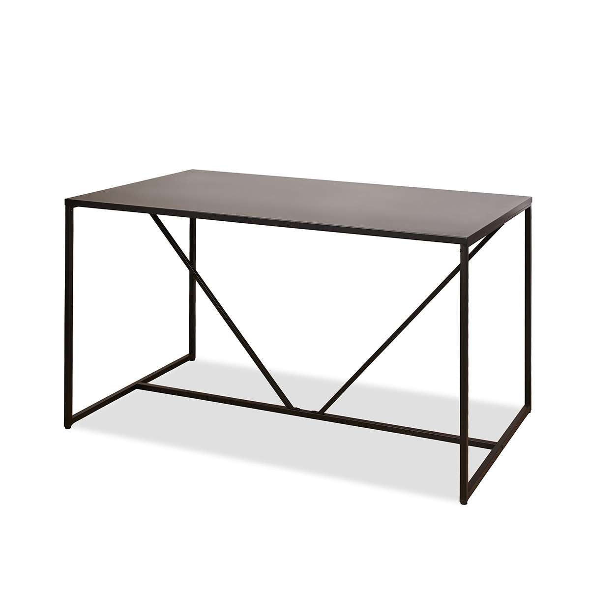 Alvar Metal Four Seater Dining Table - Black