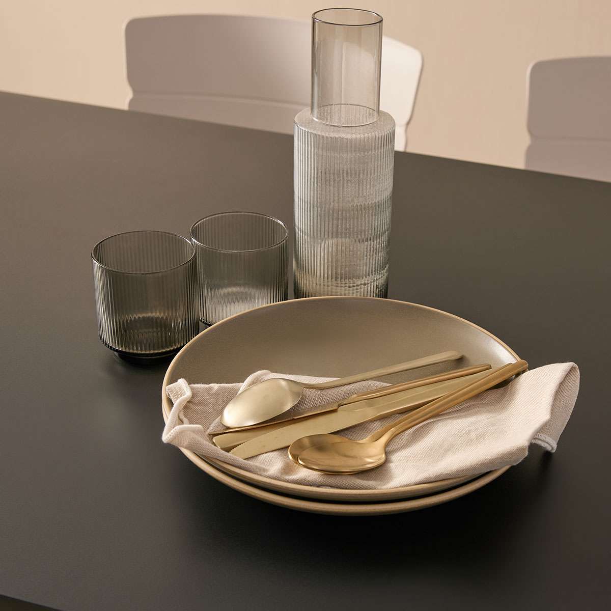 Alvar Metal Four Seater Dining Table - Black
