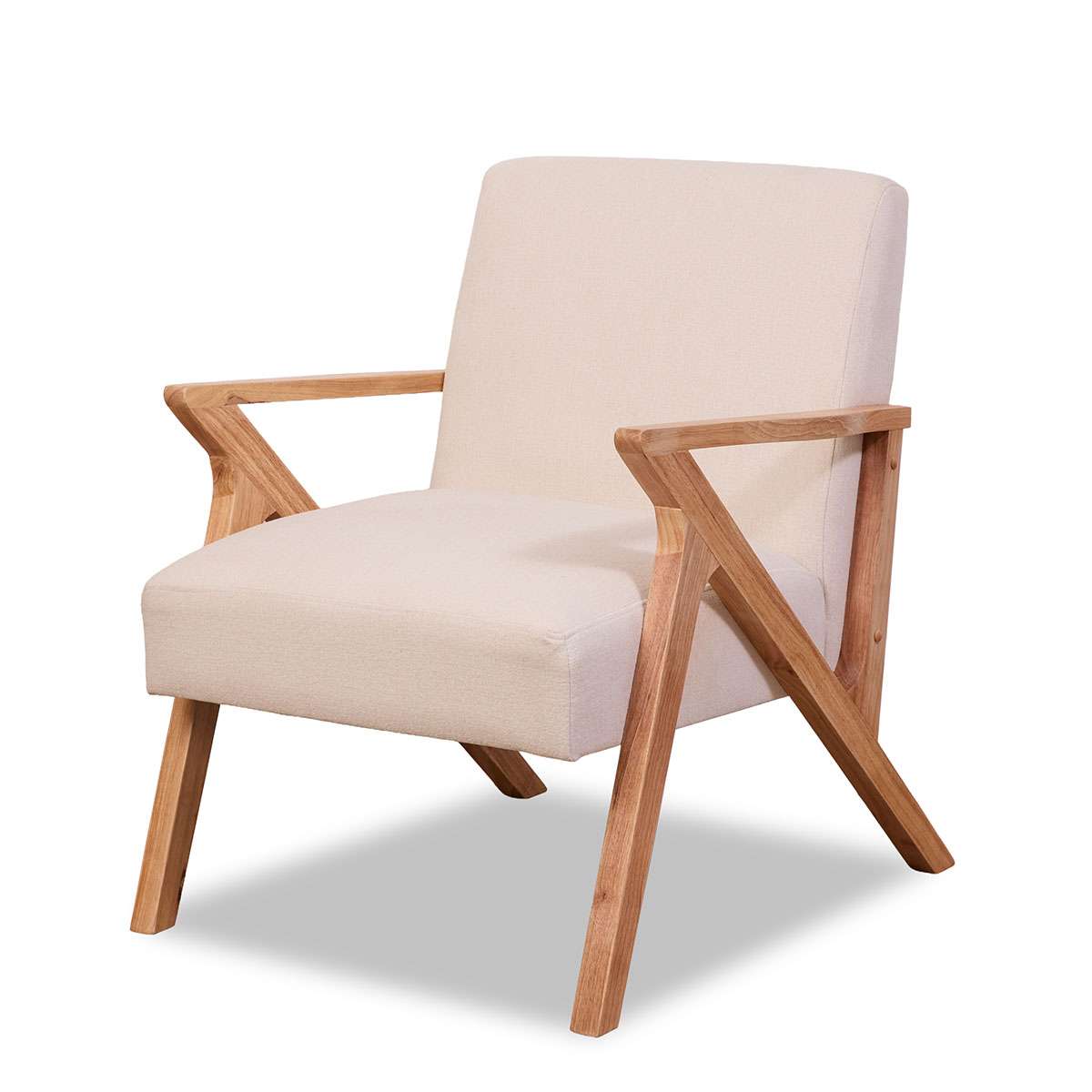 Ray Linen Look Occasional Chair - Natural
