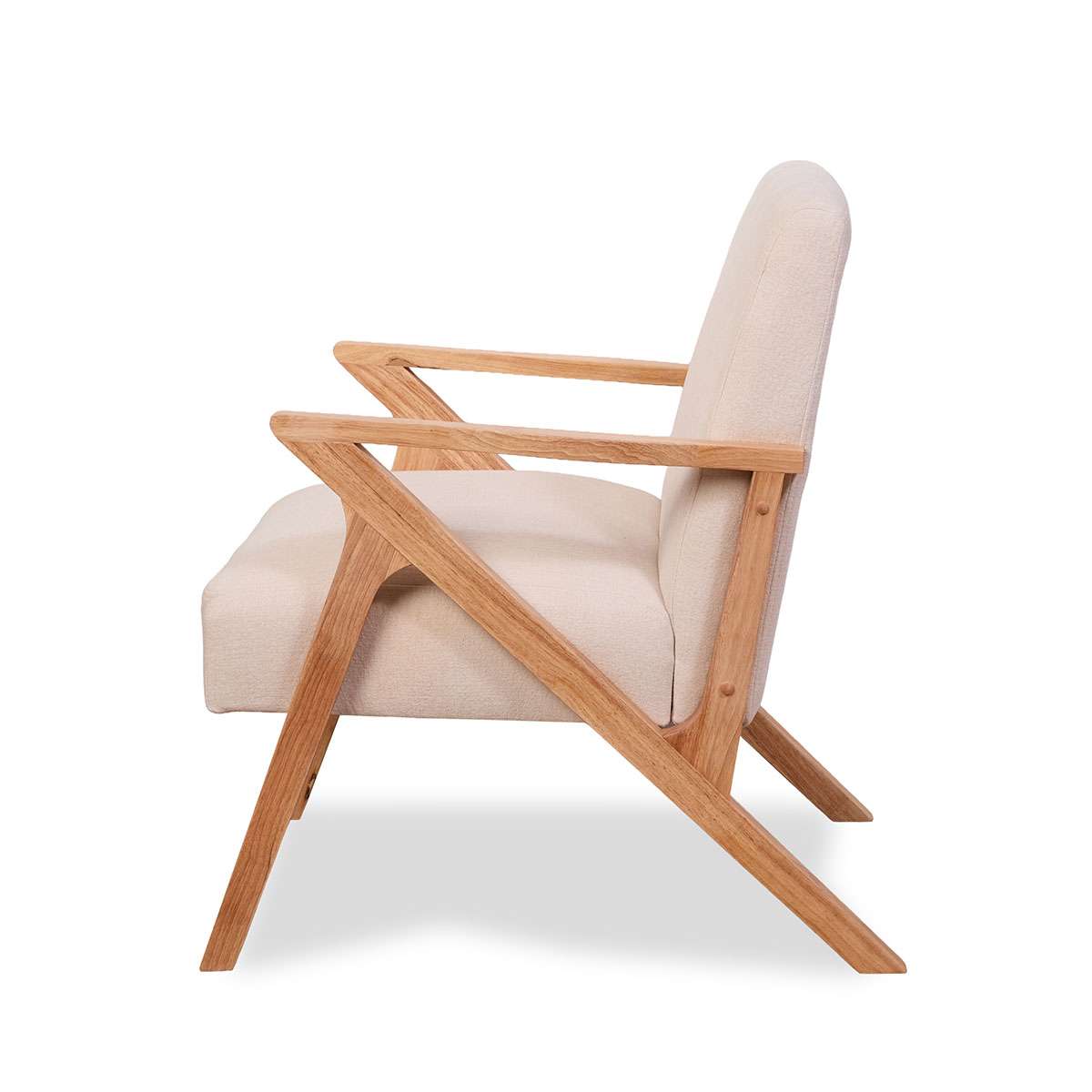 Ray Linen Look Occasional Chair - Natural