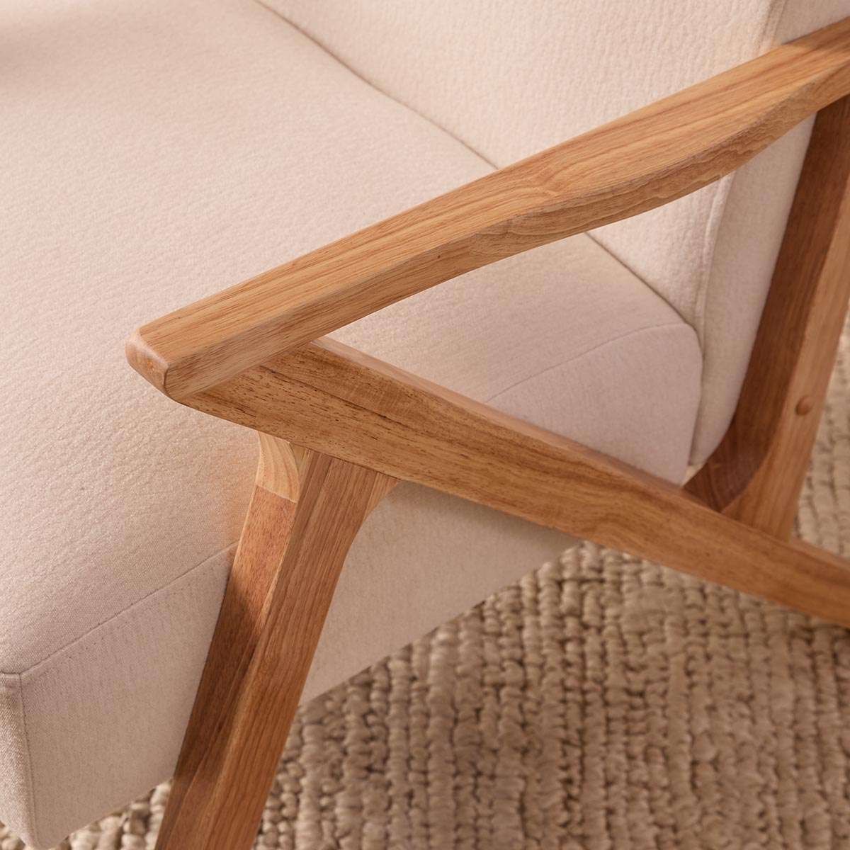 Ray Linen Look Occasional Chair - Natural