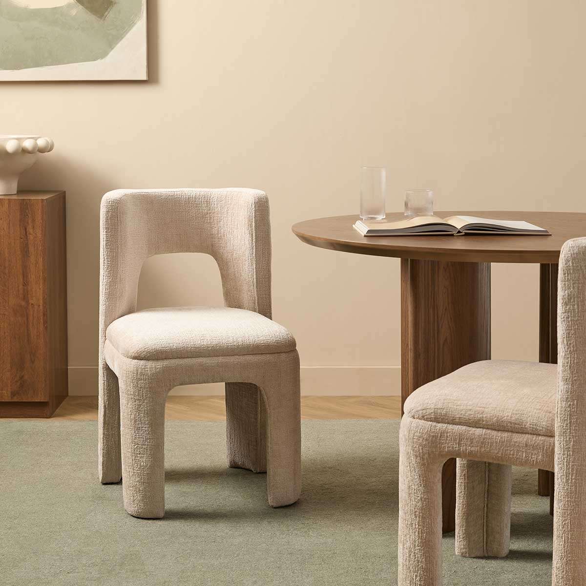 Wes Dining Chair Set of Two - Beige