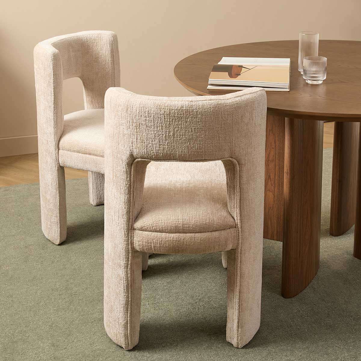 Wes Dining Chair Set of Two - Beige