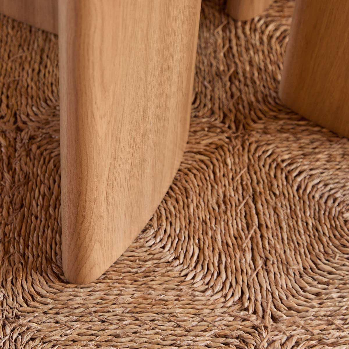 Mila Oak Round Four Seater Dining Table - Natural