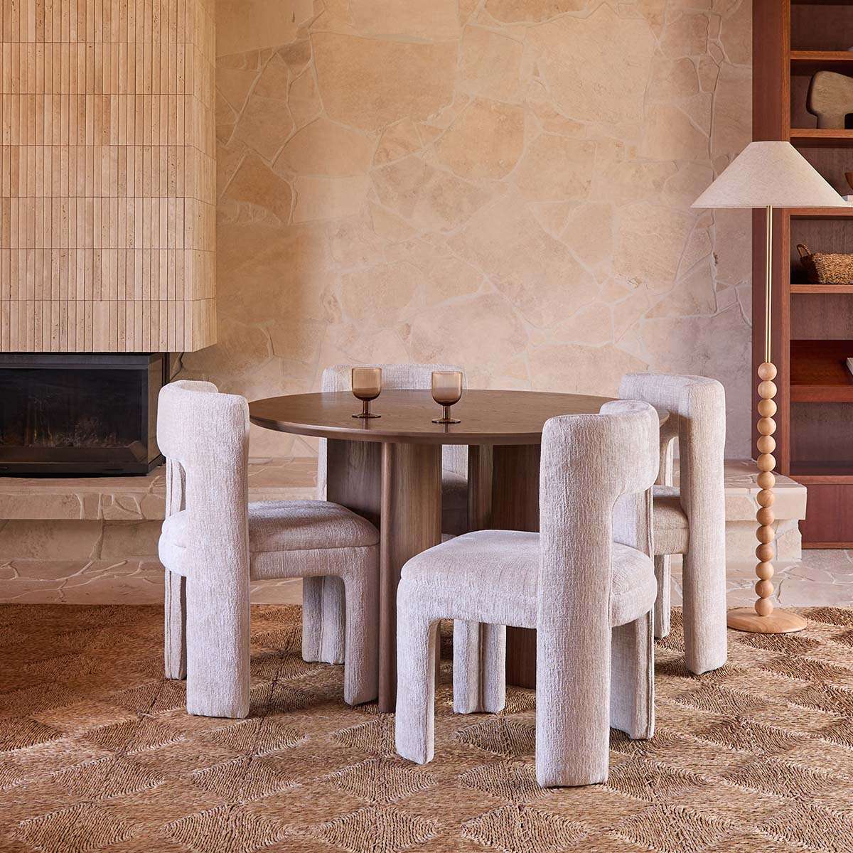 Wes Dining Chair Set of Two - Beige