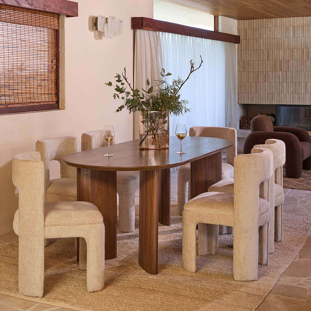 Wes Dining Chair Set of Two - Beige