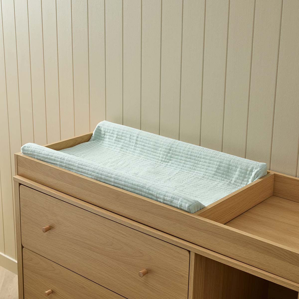 Mocka Cotton Change Mat Cover - Sea Mist