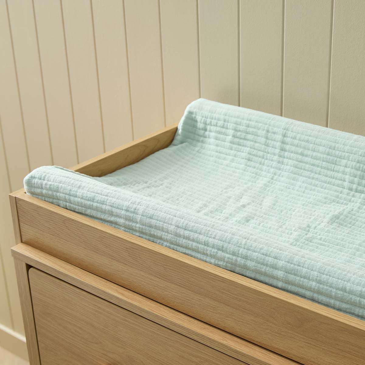 Mocka Cotton Change Mat Cover - Sea Mist