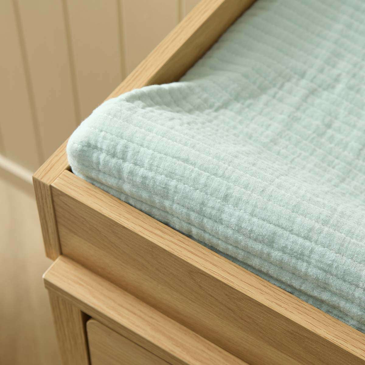 Mocka Cotton Change Mat Cover - Sea Mist